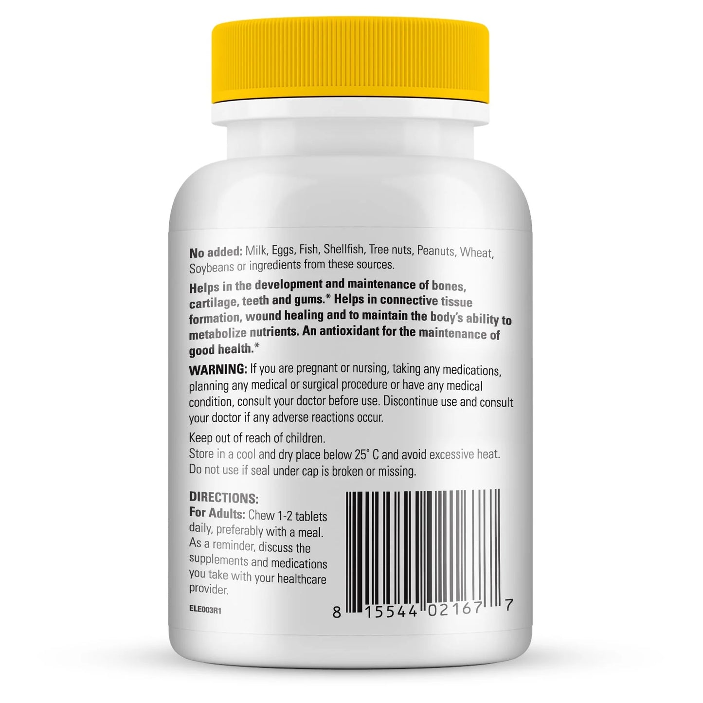 Vitamin C 500 mg | Natural Orange | 60 Chewable Tablets