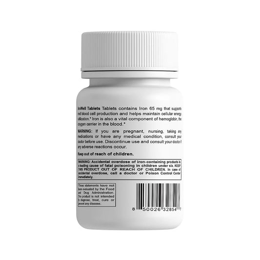 IroWell - Iron 65 mg - 100 Tablets