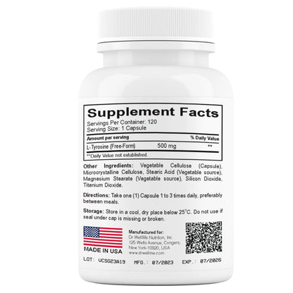 L-Tyrosine 500 mg - 120 Capsules