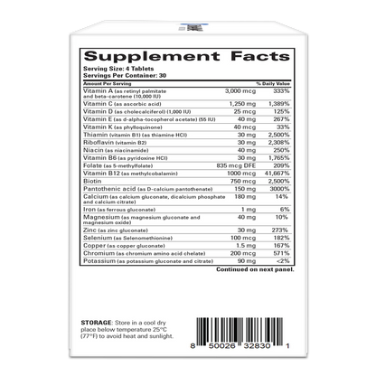 MultiWell Multivitamins - 120 Tablets