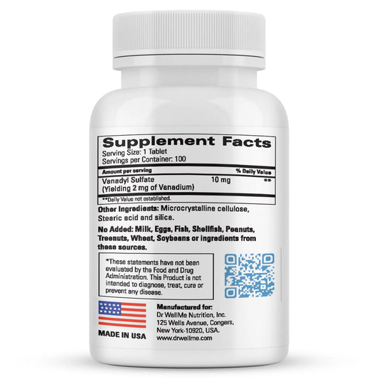 Vanadyl Sulfate 10 mg - 100 Tablets